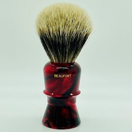 Limited Edition Beaufort B6 2 Band Silvertip Badger Faux Ruby
