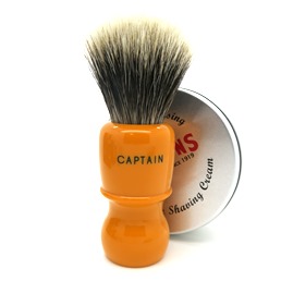 'Brush handle of the Month' Captain 2 Manchurian Badger Butterscotch