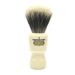 'Brush Handle of the Month' Captain 2 Manchurian Badger faux Ivory