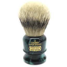 BLACK FRIDAY Chubby 2 Super Silvertip Badger faux Emerald