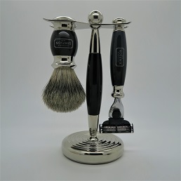 Alexander Simpson Est. 1919 Classic Super Badger Mach III Shaving Set Ebony