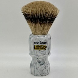 'Brush Handle of the Month' Captain 2 Best Badger Grey Italian Marble