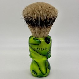 'Brush Handle of the Month' Captain 2 Best Badger Neon Green Swirl