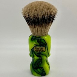 'Brush Handle of the Month' Captain 2 Best Badger Neon Green Swirl