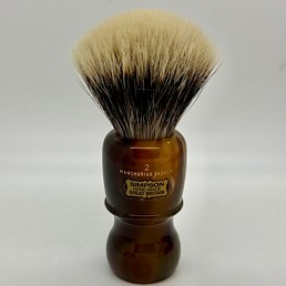 'Brush Handle of the Month' Captain 2 Manchurian Badger Faux Tortoiseshell