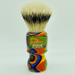 'Brush Handle of the Month' Captain 2 Super (Silvertip) Badger Disco Haze