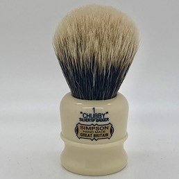 BLACK FRIDAY Chubby CH1 2 Band Silvertip Badger Faux Ivory