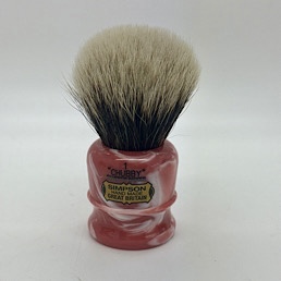 Easter Special Chubby CH1 2 Band Silvertip Badger Strawberry Swirl