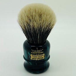 Limited Edition Chubby 1 Two Band Silvertip Badger Faux Emerald 