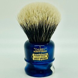 Limited Edition Chubby 1 2 Band Silvertip Badger Sapphire Candy 