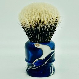 Limited Edition Chubby 1 2 Band Silvertip Badger Sapphire Candy 