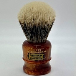 'Brush Handle of the Month' Chubby CH1 Manchurian Badger Copper Ice