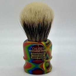 'Brush Handle of the Month' Chubby CH1 Manchurian Badger Disco Haze