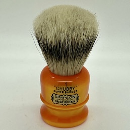 Chubby 1 Super Silvertip Badger Sunspot Orange