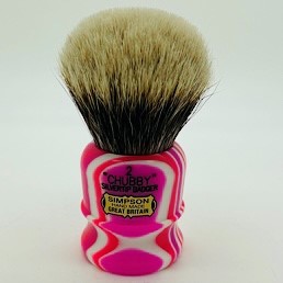 BLACK FRIDAY SALE Chubby 2 Two Band Silvertip Badger Neon Pink 