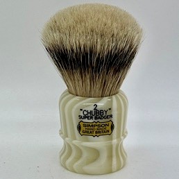 Chubby 2 Super Silvertip Badger Ivory Stripe