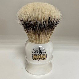 Chubby 2 Super (Silvertip) Badger White Pearl 