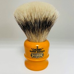 BLACK FRIDAY SALE Special Edition Chubby 3 Super (Silvertip) Badger Faux Butterscotch