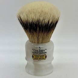 Chubby 3 Super Silvertip Badger White Pearl
