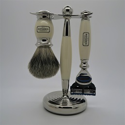 Alexander Simpson Est. 1919 Classic Super Badger Fusion Shaving Set Ivory