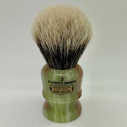 Duke 3 Two Band Silvertip Badger faux Jade