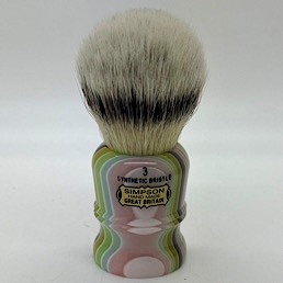 'Brush Handle of the Month' Duke 3 Platinum Synthetic Candy Stripe
