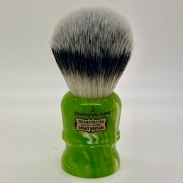 'Brush Handle of the Month' Duke 3 Sovereign Synthetic Lime Swirl 