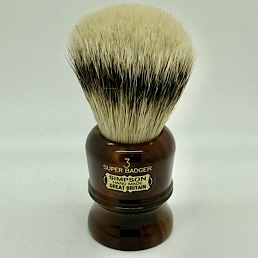 'Brush Handle of the Month' Duke 3 Super Silvertip Badger Tortoiseshell 