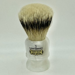 Special Edition Duke 3 Super Silvertip Badger White Pearl