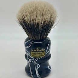 Easter Special Fifties 57 Series 2 Band Silvertip Badger Strawberry Swirl