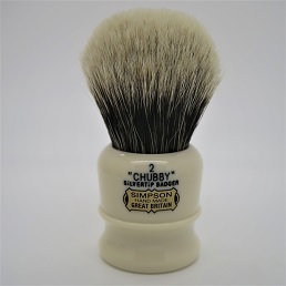 Special Edition Chubby 2 Two Band Silvertip Badger faux Ivory