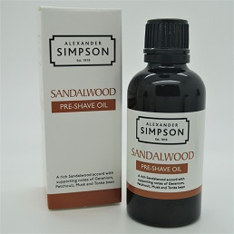BLACK FRIDAY SALE Alexander Simpson Est. 1919 Pre-Shave Oil Sandalwood