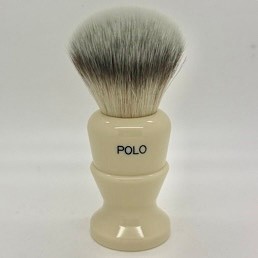 Polo PL10 Platinum Synthetic Fibre Faux Ivory Shaving Brush