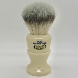 Polo PL10 Platinum Synthetic Fibre Faux Ivory Shaving Brush