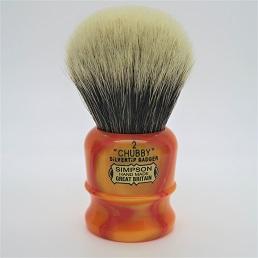 SALE - Special Edition Chubby 2 Two Band Silvertip Badger Sunspot Orange
