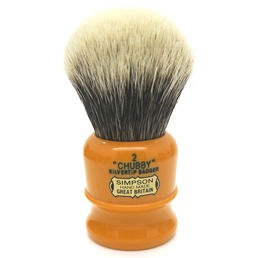 Chubby 2 Two Band Silvertip Badger faux Butterscotch