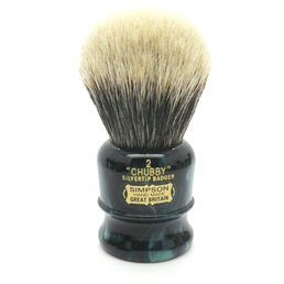 Chubby 2 Two Band Silvertip Badger faux Emerald