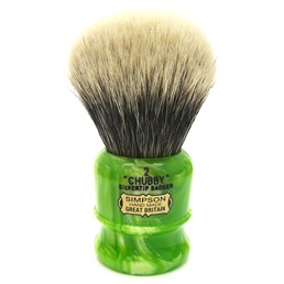 BLACK FRIDAY SALE Chubby 2 Two Band Silvertip Badger Lime Swirl