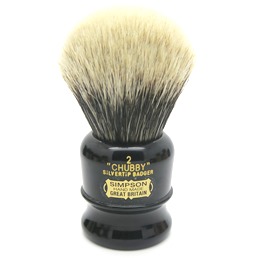 Chubby 2 Two Band Silvertip Badger faux Ebony