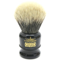 Easter Special Chubby 2 Two Band Silvertip Badger faux Ebony