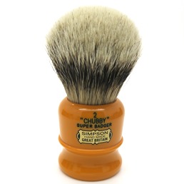 Chubby 2 Super (Silvertip) Badger faux Butterscotch