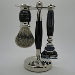 Alexander Simpson Est. 1919 Classic Super Badger Fusion Shaving Set Ebony