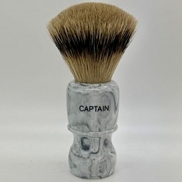 'Brush Handle of the Month' Captain 2 Best Badger Grey Italian Marble