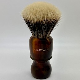 'Brush Handle of the Month' Captain 2 Manchurian Badger Faux Tortoiseshell 