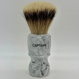 'Brush Handle of the Month' Captain 2 Super (Silvertip) Badger Grey Italian Marble 