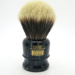 Special Edition Chubby 3 Two Band Silvertip Badger faux Emerald
