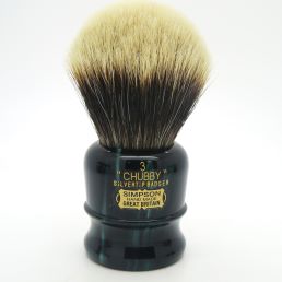 SALE Special Edition Chubby 3 Two Band Silvertip Badger faux Emerald