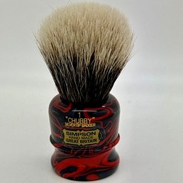 'Brush Handle of the Month' Chubby CH1 2 Band Silvertip Badger Black Magic