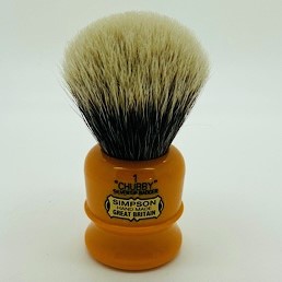 'Brush Handle of the Month' Limited Edition Chubby 1 Two Band Silvertip Badger Faux Butterscotch 