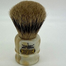 'Brush handle of the Month' Chubby CH1 Best Badger Italian Marble 